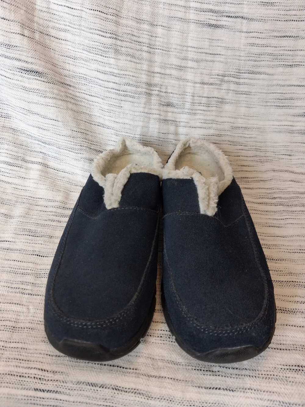 Lands End Womens Navy Slip-On Fleece-Lined Casual Clog - Picture 6 of 16